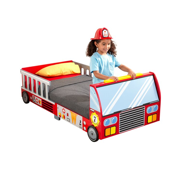 KidKraft Firefighter Kids Toddler Bed Reviews Wayfair   Firefighter Kids Toddler Bed 